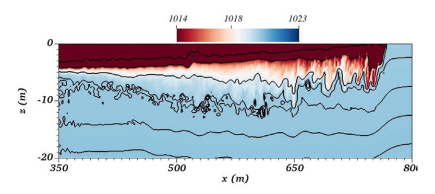 LES simulation of gravity current